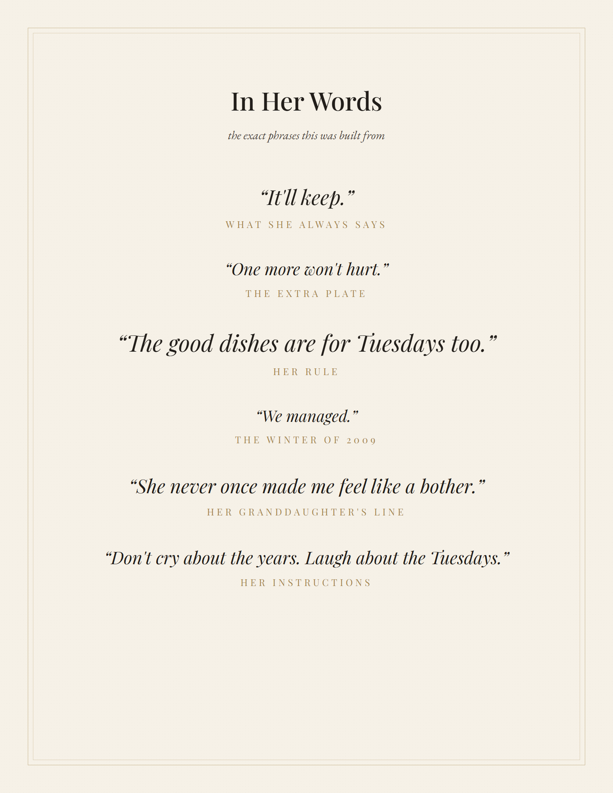 The Toast keepsake 7